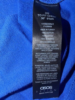 Polo ASOS DESIGN blu con righe