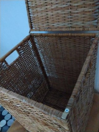 Cesto Mimbre 60x40cm con Tapa