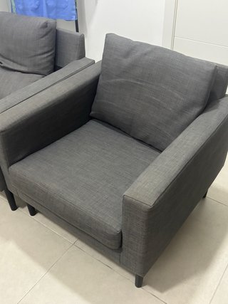Sillón de tela Ikea gris