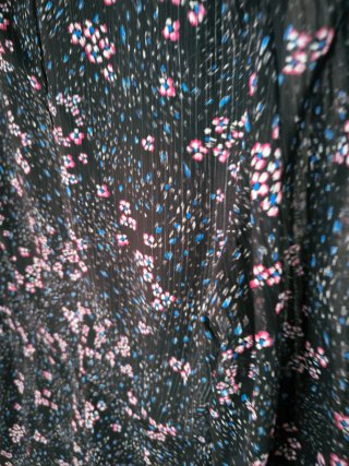 Vestido Brownie Negro Estampado Flores