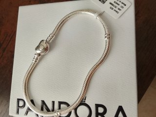 Pulsera Pandora 21cm Plata Corazón