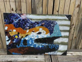 LIENZO GAUDÍ PARC GÜELL 120X80CM