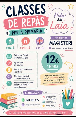 Classes repas ,per nens de primaria