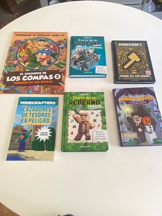 Lote 6 Libros Minecraft y Larry Topper