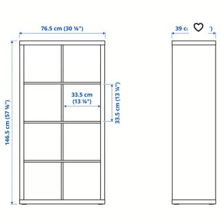 Estantería modular blanca y negra