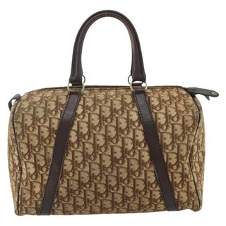 Christian Dior Trotter Canvas Boston Bag Beige
