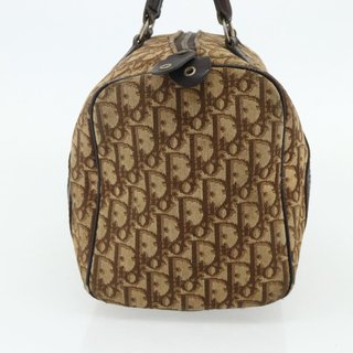 Christian Dior Trotter Canvas Boston Bag Beige