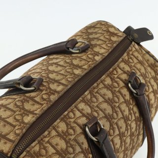 Christian Dior Trotter Canvas Boston Bag Beige