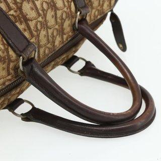 Christian Dior Trotter Canvas Boston Bag Beige