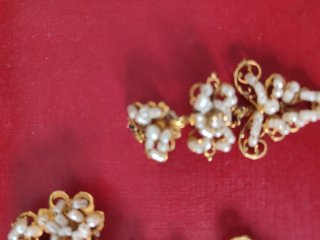 Aderezo huertana niña oro y perlas