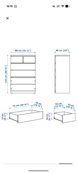 Cómoda IKEA MALM Blanca
