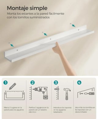 SONGMICS Estantes de Pared