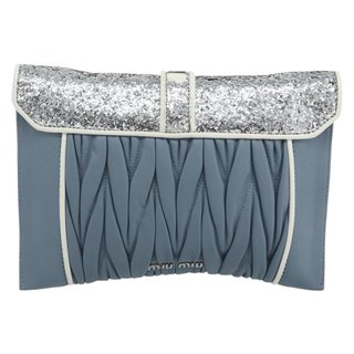 Miu Miu Matelasse Chain Shoulder Bag Leather