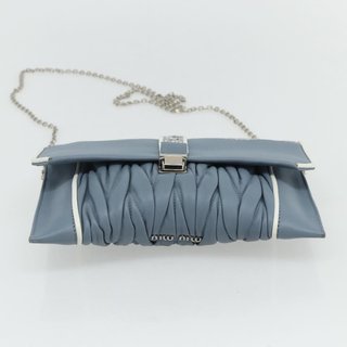 Miu Miu Matelasse Chain Shoulder Bag Leather