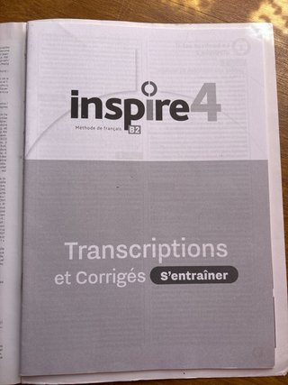 Inspire 4 B2 +libro transcripciones y correcciones