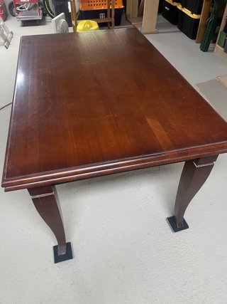 Mesa de comedor ampliable de madera