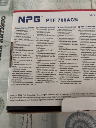 Mini TV Portátil NPG PTF 700 ACN