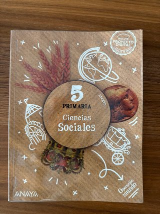 Libro ciencias Sociales Anaya 5 Primaria.