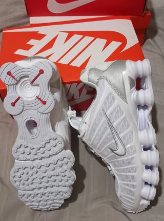 Nike Shox Plataforma Plata