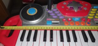 Piano Infantil con Micrófono y Taburete