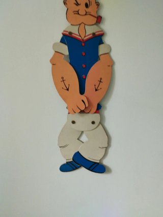 Muñeco Popeye de madera