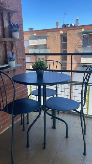 Mesa y 3 Sillas Terraza Exterior metal