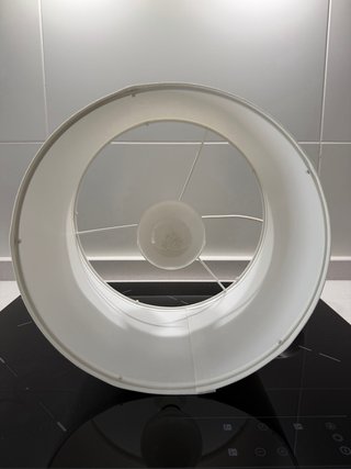 Lámpara de techo de tela blanca