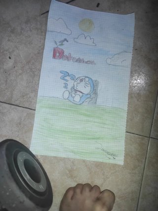 Dibujo de Doraemon durmiendo