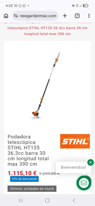 Podadora telescópica STIHL HT133