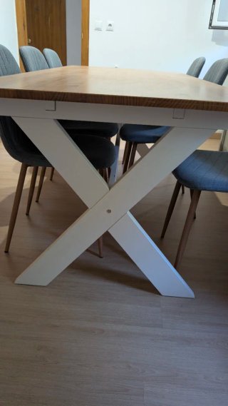 Mesa de comedor 90x190 con extensión de 45 cm
