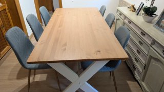 Mesa de comedor 90x190 con extensión de 45 cm