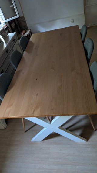 Mesa de comedor 90x190 con extensión de 45 cm