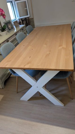 Mesa de comedor 90x190 con extensión de 45 cm