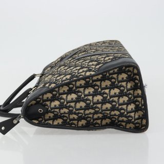 Christian Dior Trotter Canvas Boston Bag Navy