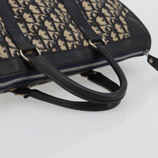 Christian Dior Trotter Canvas Boston Bag Navy
