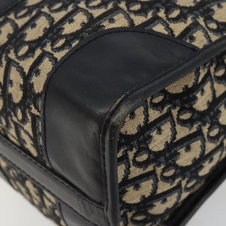 Christian Dior Trotter Canvas Boston Bag Navy