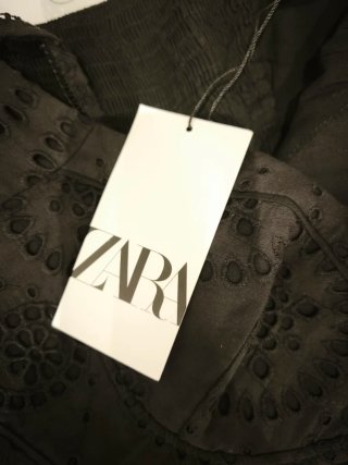 Vestido Zara Negro Encaje Corto