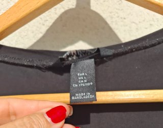 Camiseta Maternidad/Lactancia H&M Negra