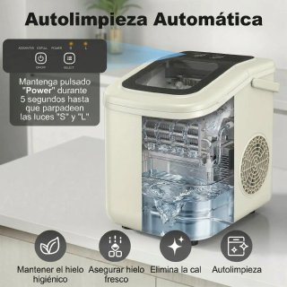 Máquina de Hielo Autolimpiable 12kg/24h
