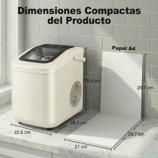 Máquina de Hielo Autolimpiable 12kg/24h