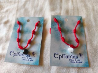 Pack 2 pulseras 7 nudos con selenita y onix