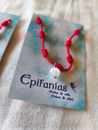 Pack 2 pulseras 7 nudos con selenita y onix