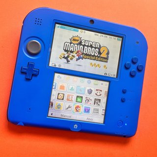 Nintendo 2DS exclusiva japon azul mint + extras