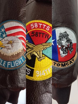 Chaqueta Piloto Aviador Parches Ejército