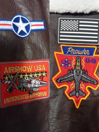Chaqueta Piloto Aviador Parches Ejército