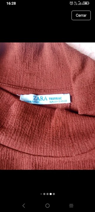 Vestido Zara Rojo teja Talla S