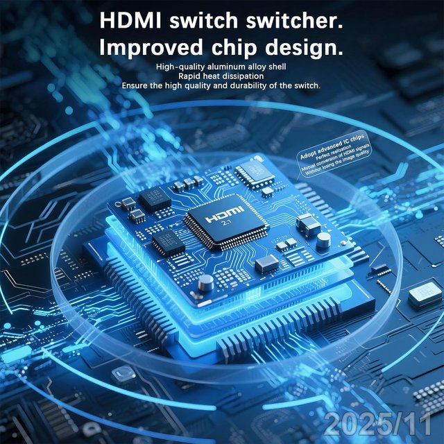 DUTTEK Divisor HDMI 8K 2 Salidas/Boton DXL-0278‎