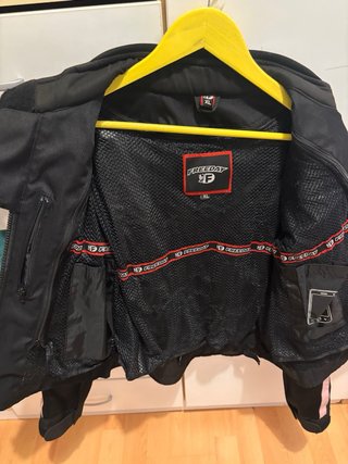 Chaqueta de moto negra y rosa Talla XL