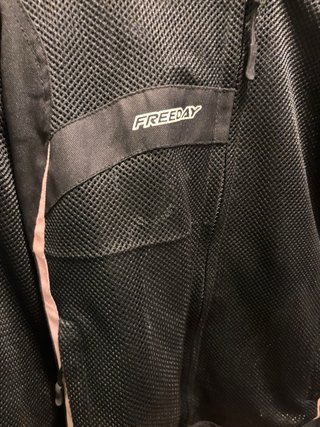 Chaqueta de moto negra y rosa Talla XL
