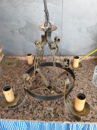 Lámpara de techo rústica